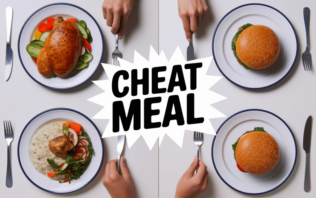 Comparaison repas sain vs plaisir alimentaire cheat meal