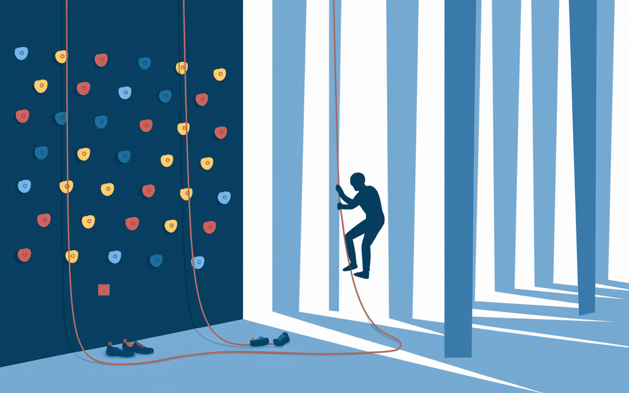 Mur d'escalade avec équipements à Climbing District Saint-Lazare