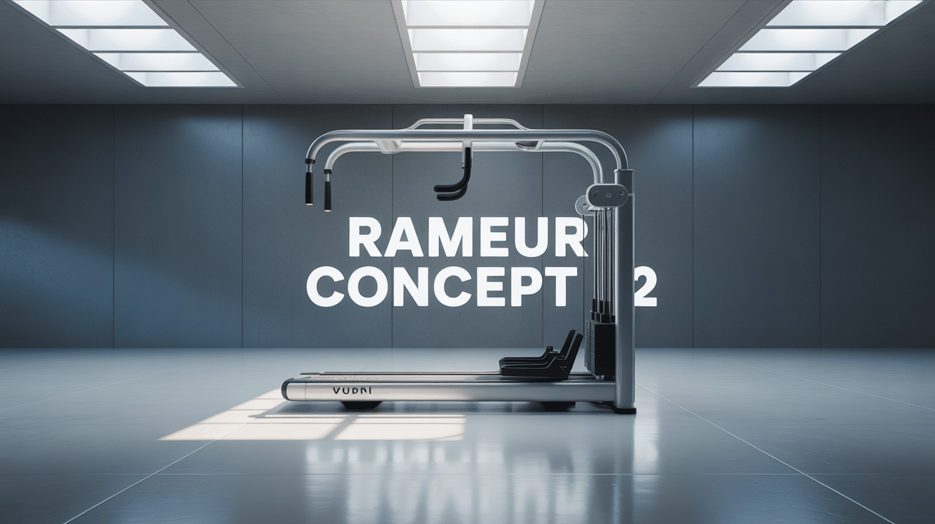 Rameur Concept 2 moderne dans salle d'entraînement