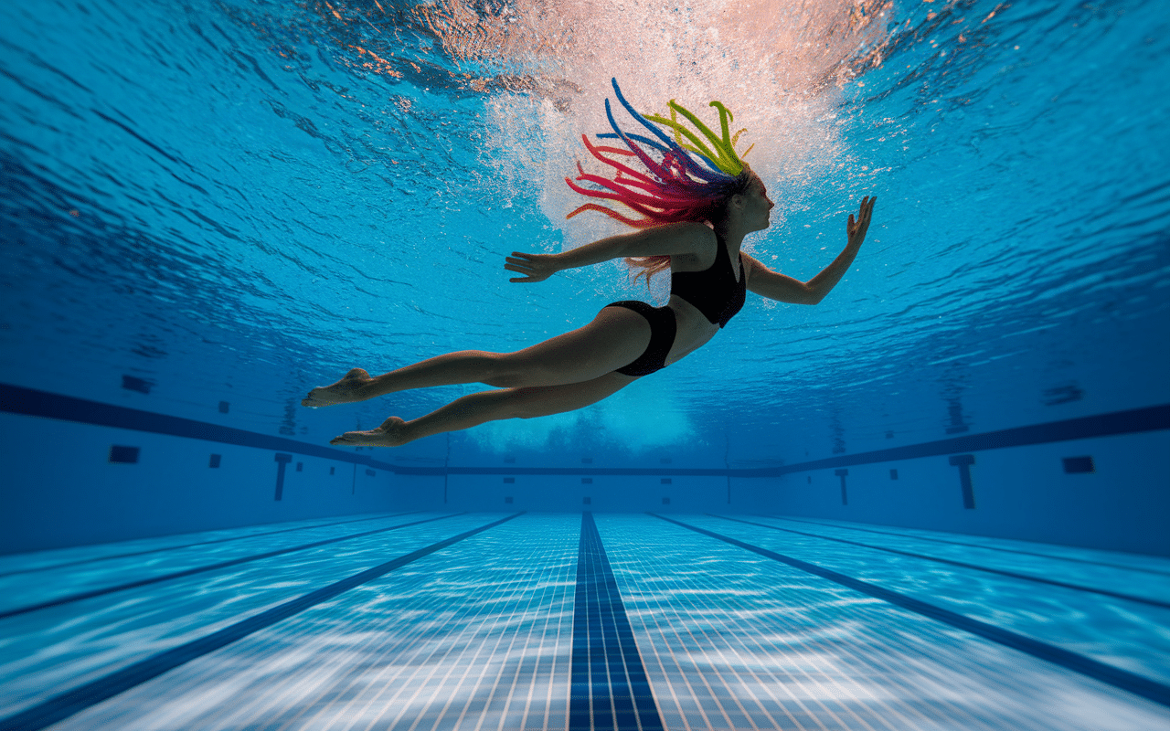 Nage sirène technique piscine