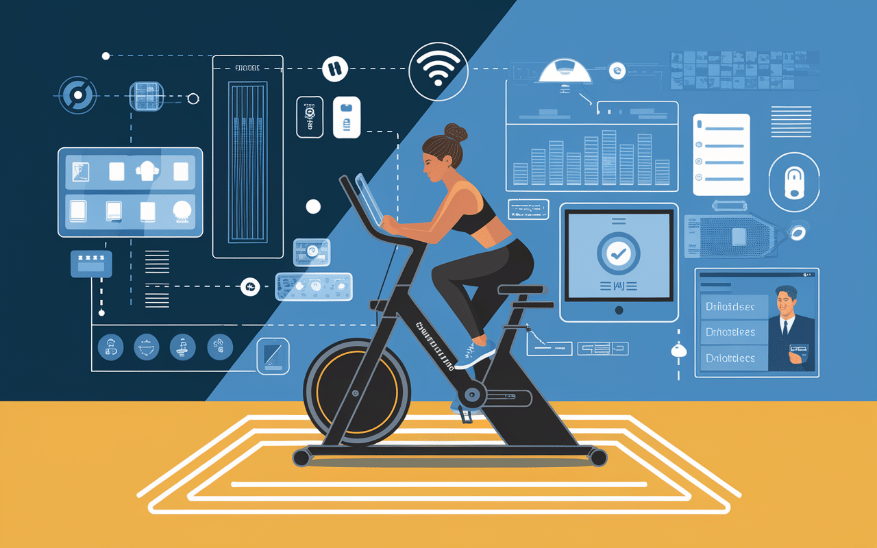 Illustration technique home trainer connecté