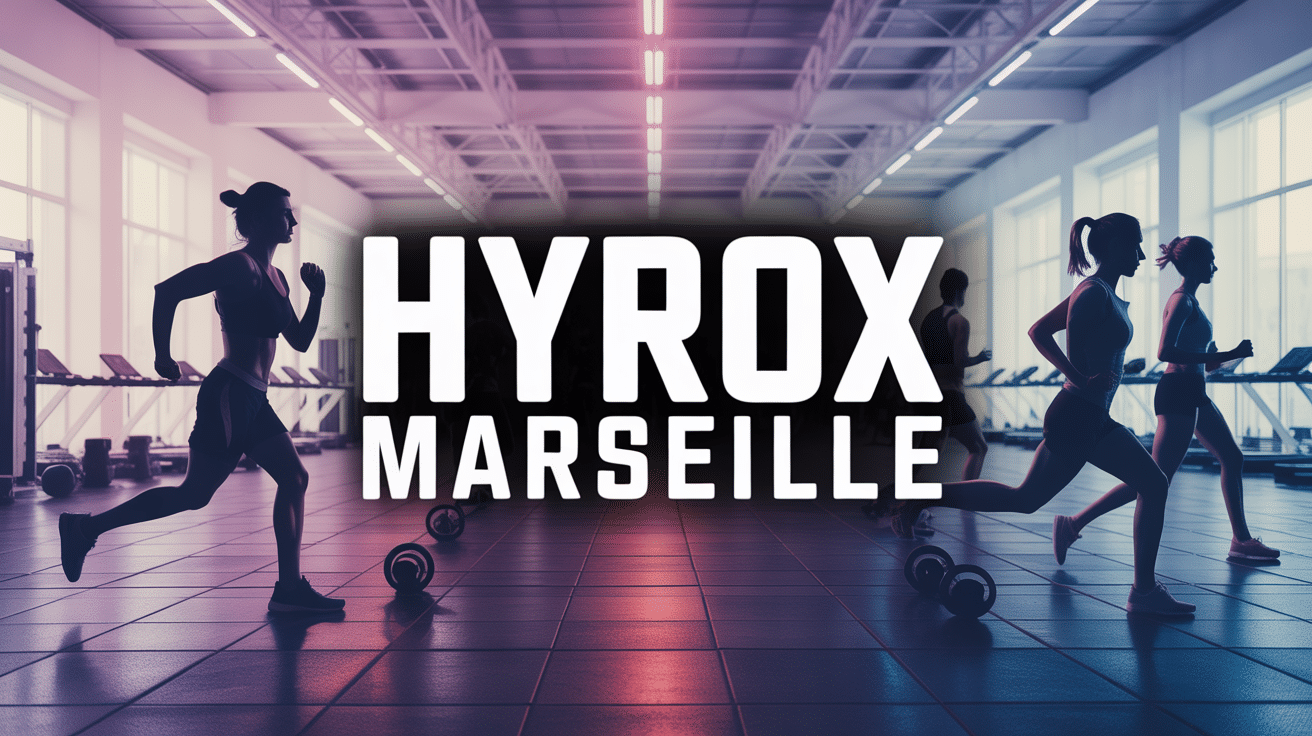 Compétition Hyrox Marseille silhouettes athlètes