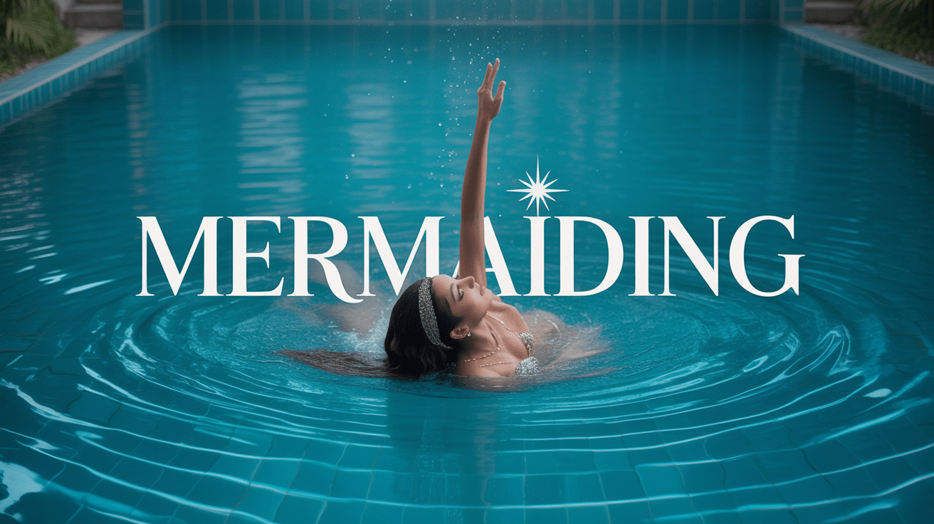 Mermaiding piscine scintillante