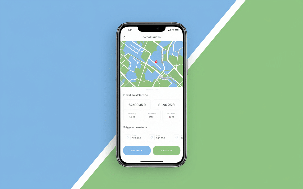 Interface de réservation tennis sur smartphone