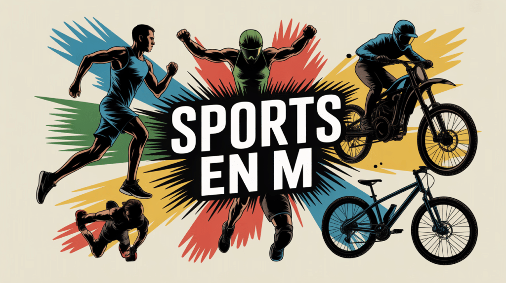 Collage d'activités sportives en M