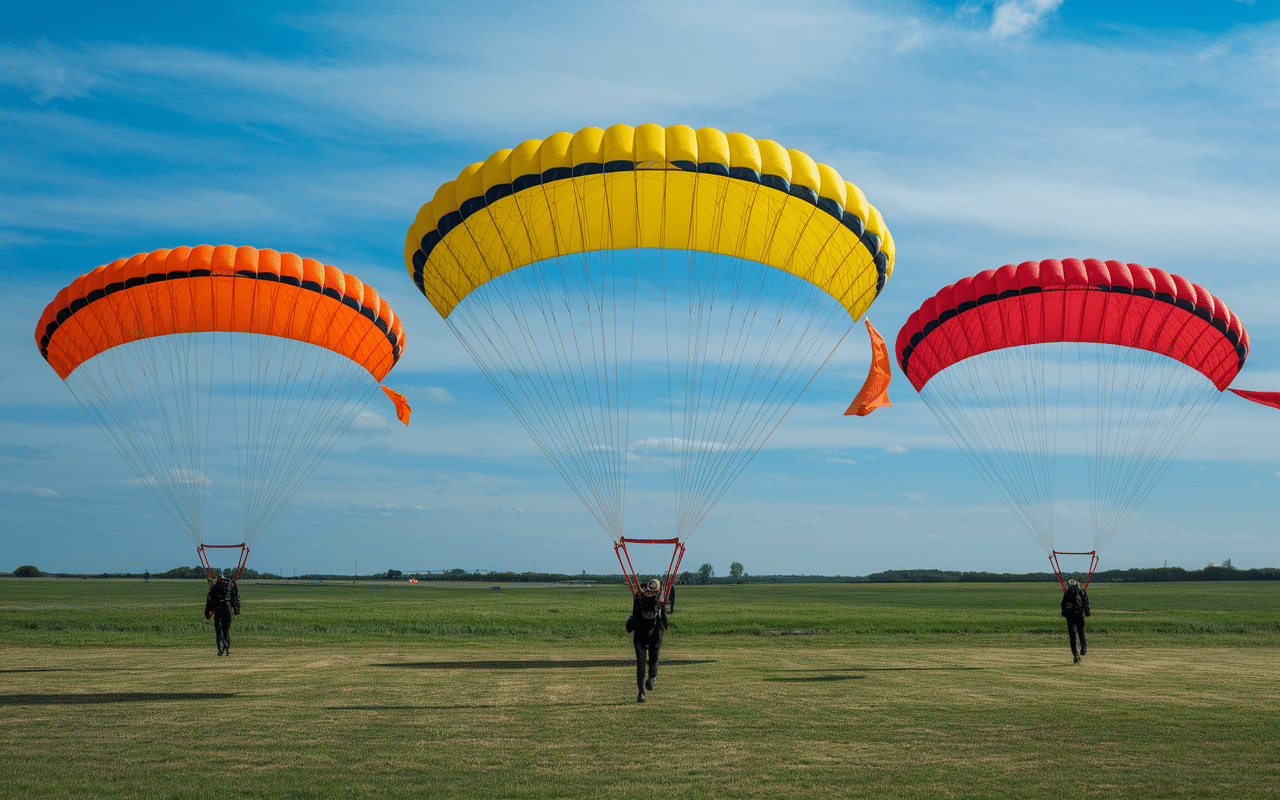 Comparaison parachutes diving