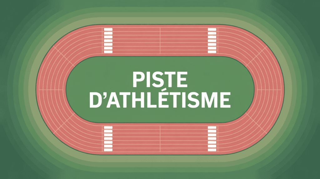 Vue aérienne piste athlétisme ovale rouge