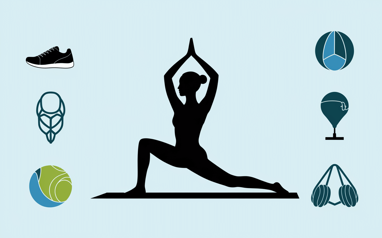 cadeau pour une femme sportive silhouette yoga pictogrammes
