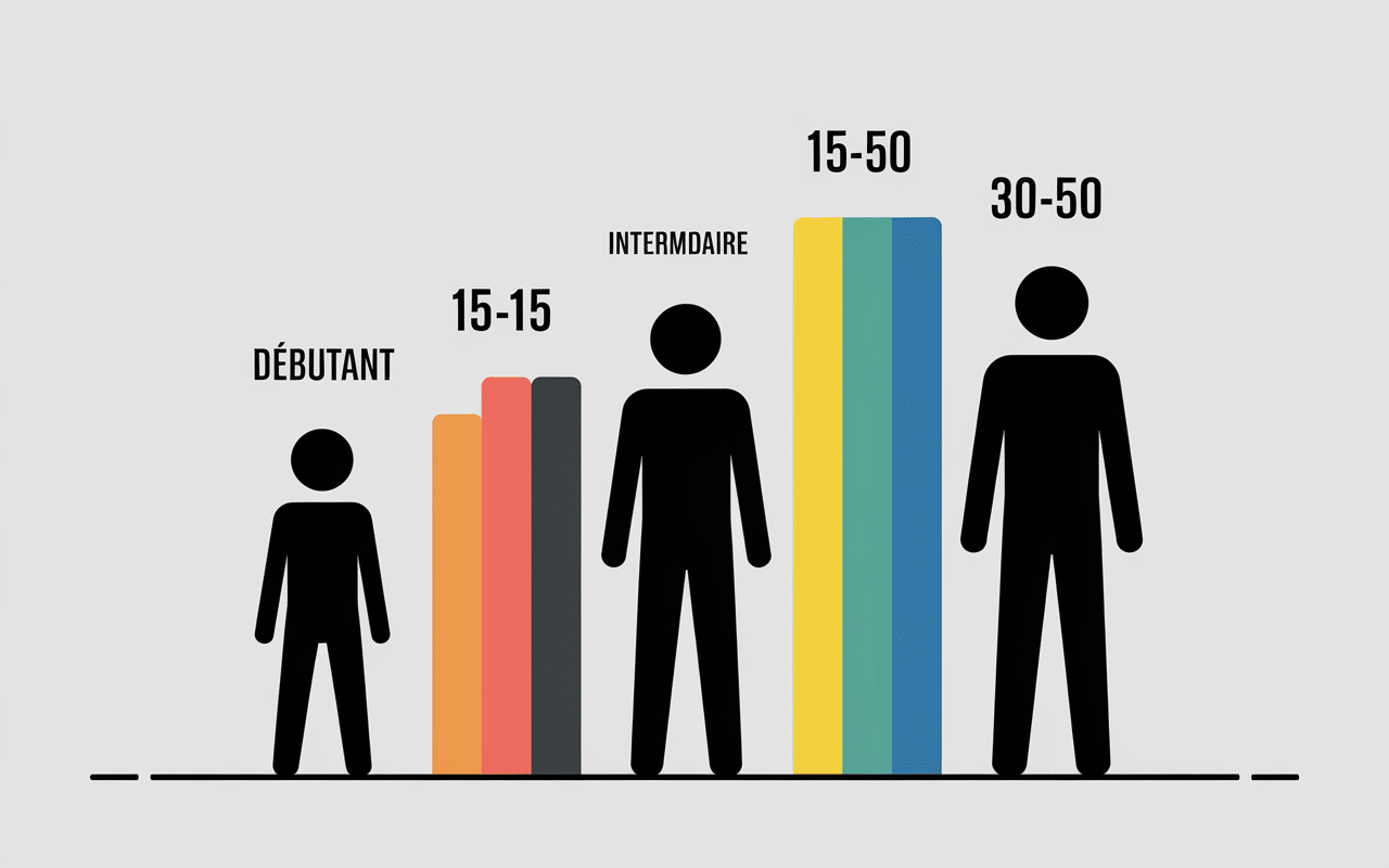 combien de traction par jour, infographie profils débutant intermédiaire avancé