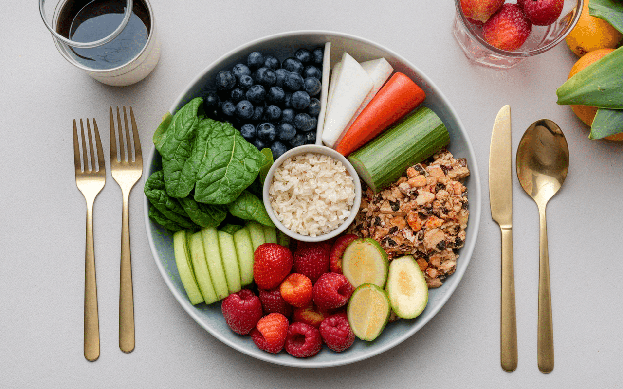 comment perdre 20 kilos assiette équilibrée légumes protéines céréales