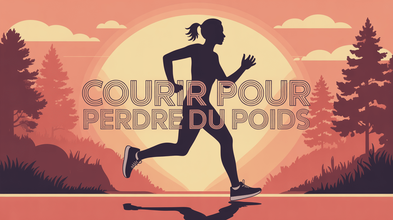 Image silhouette courir pour perdre du poids soleil sneakers
