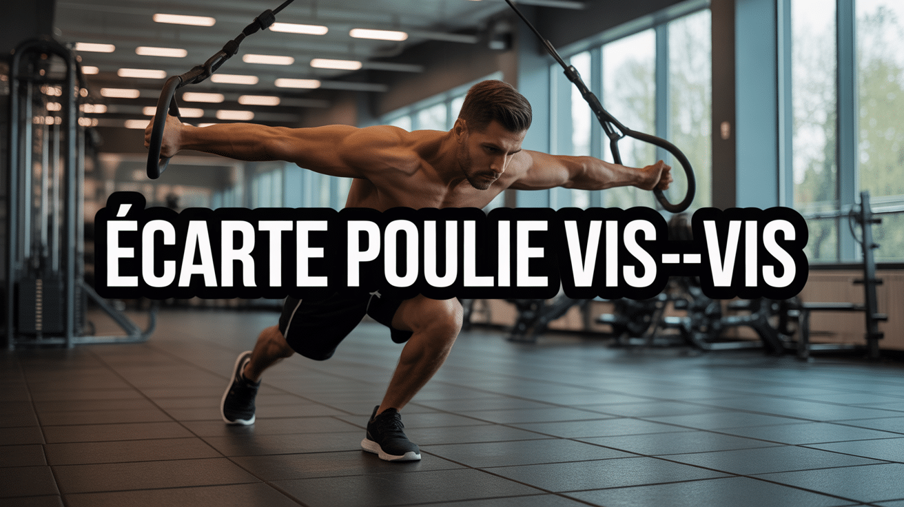 ecarte poulie vis a vis silhouette sportive musculation