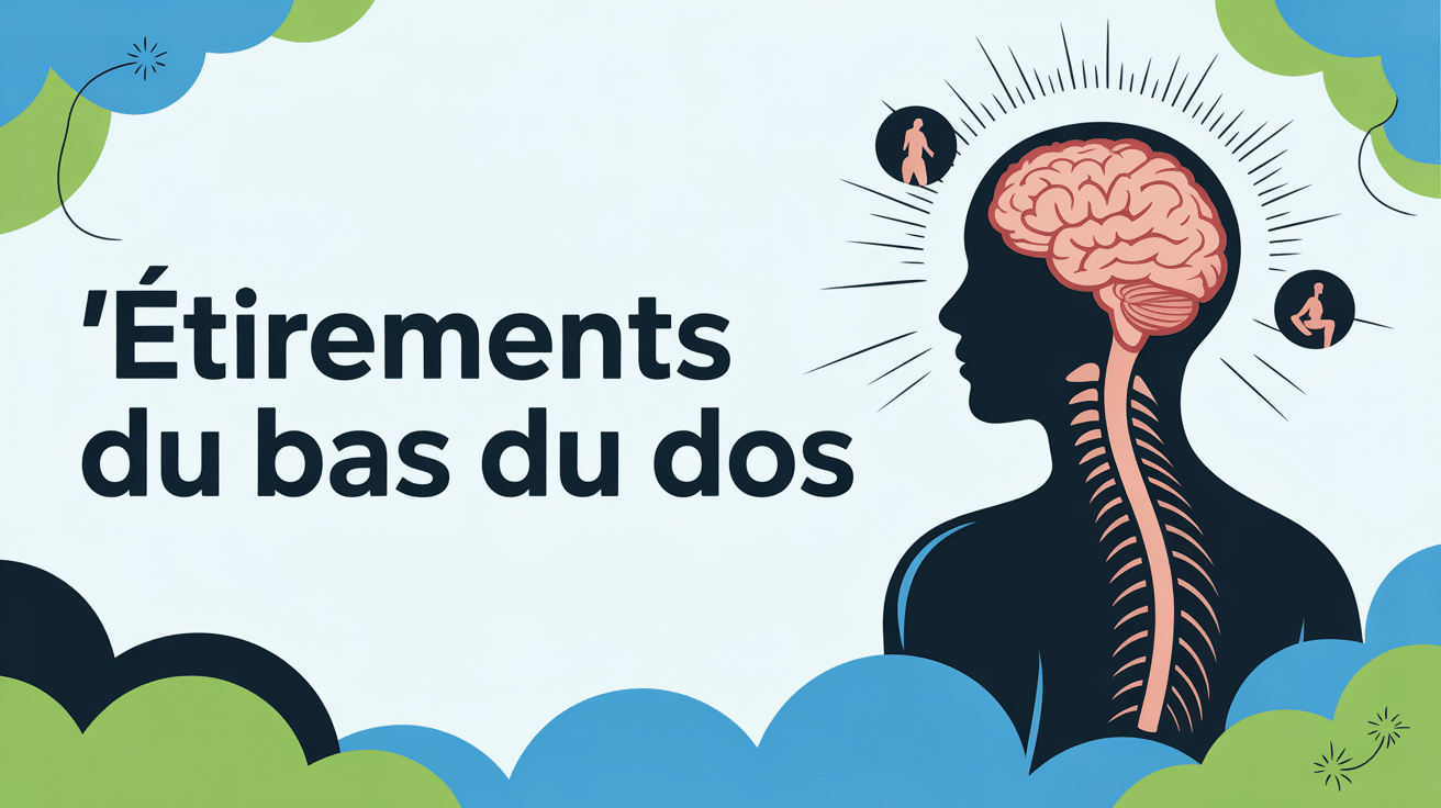 Etirement du bas du dos icônes posture