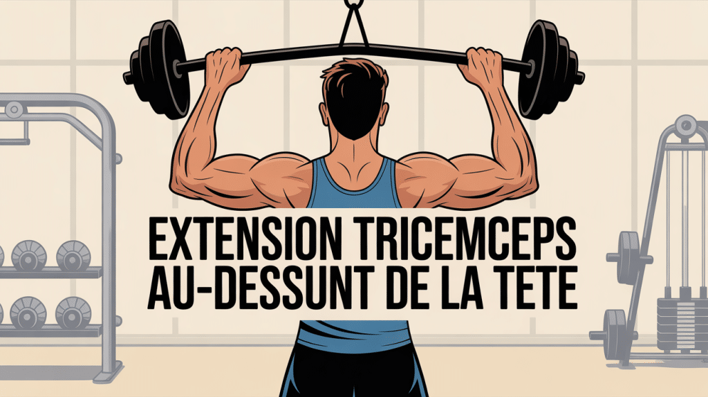 extension triceps au dessus de la tete exercice bras salle musculation