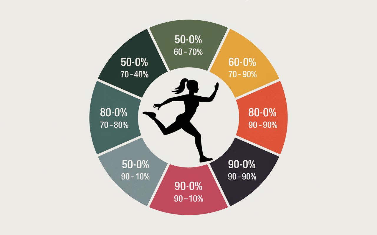 frequence cardiaque max femme graphique zones intensité