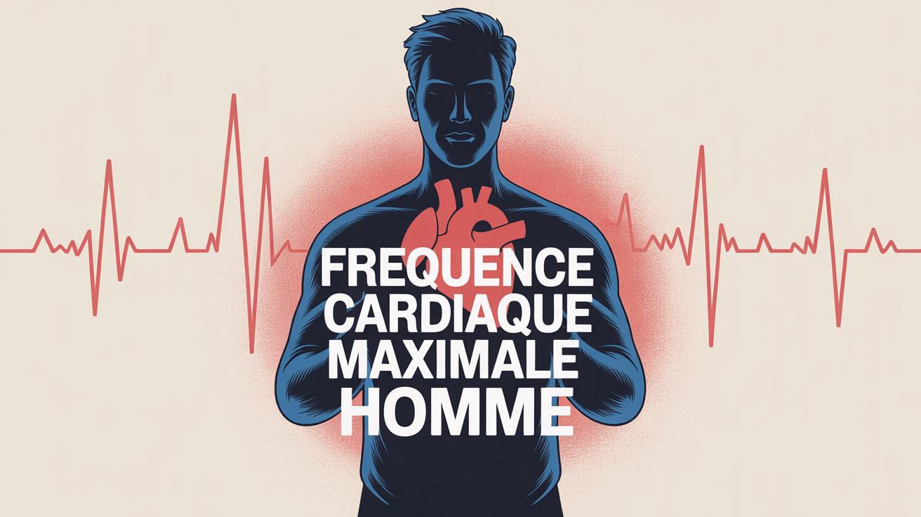 frequence cardiaque max homme illustration coeur coureur