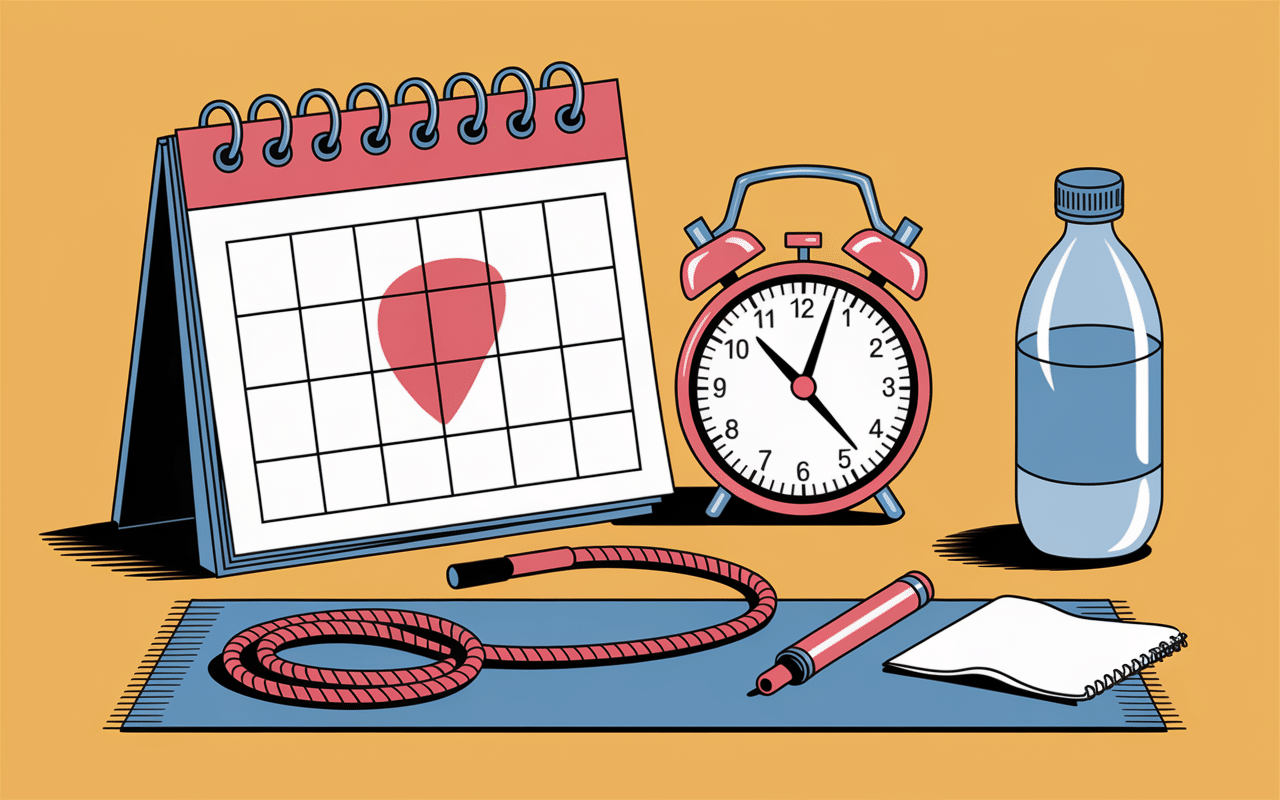 entrainement corde a sauter planning calendrier sport