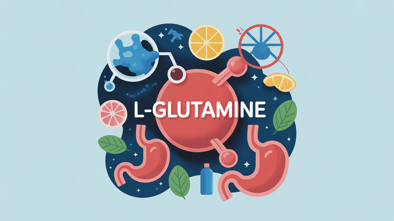 Amino acid L glutamine illustration rôles santé sport immunité