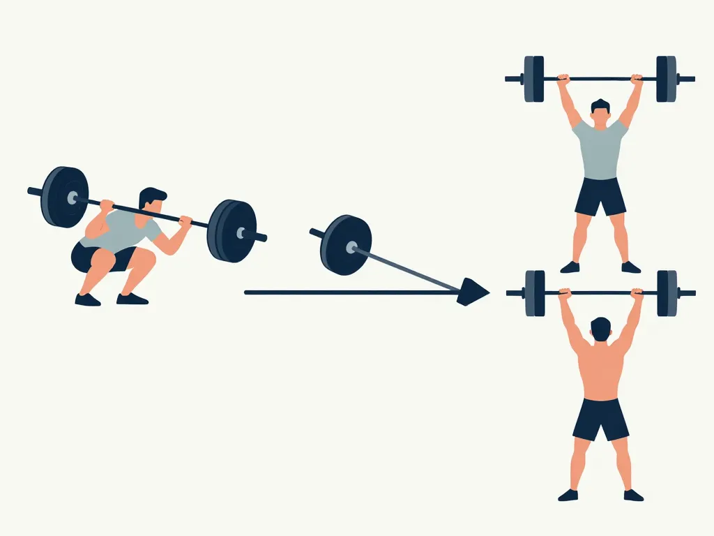 phases du snatch crossfit concept diagramme