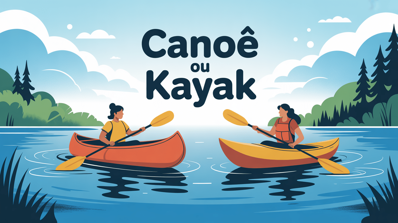 illustration choix canoe ou kayak débutant