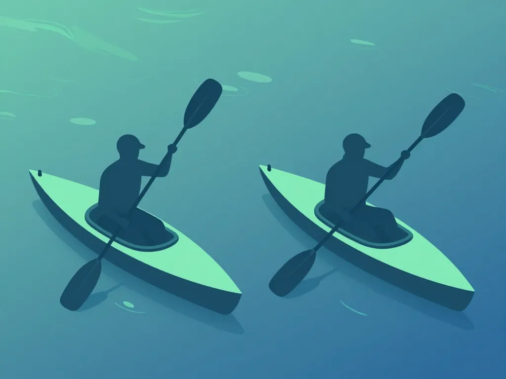 diagramme différence canoe ou kayak pagaie
