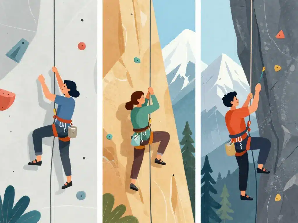 corde escalade sélection en milieu adapté