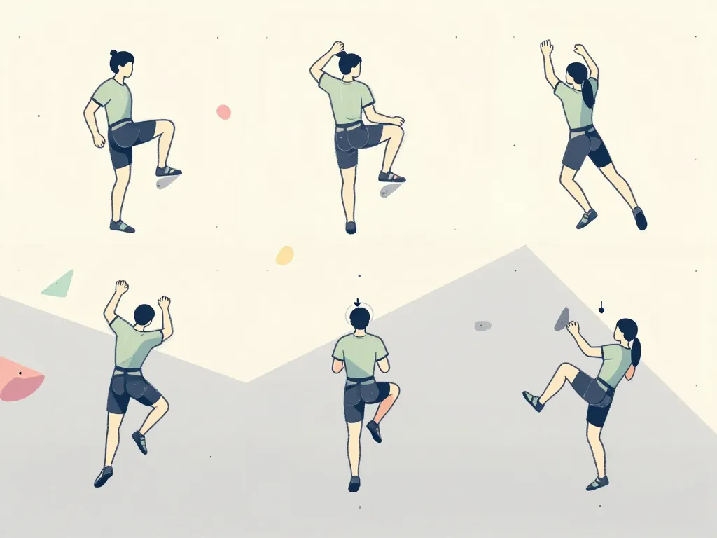 escalade bloc technique mouvement équilibre gestes