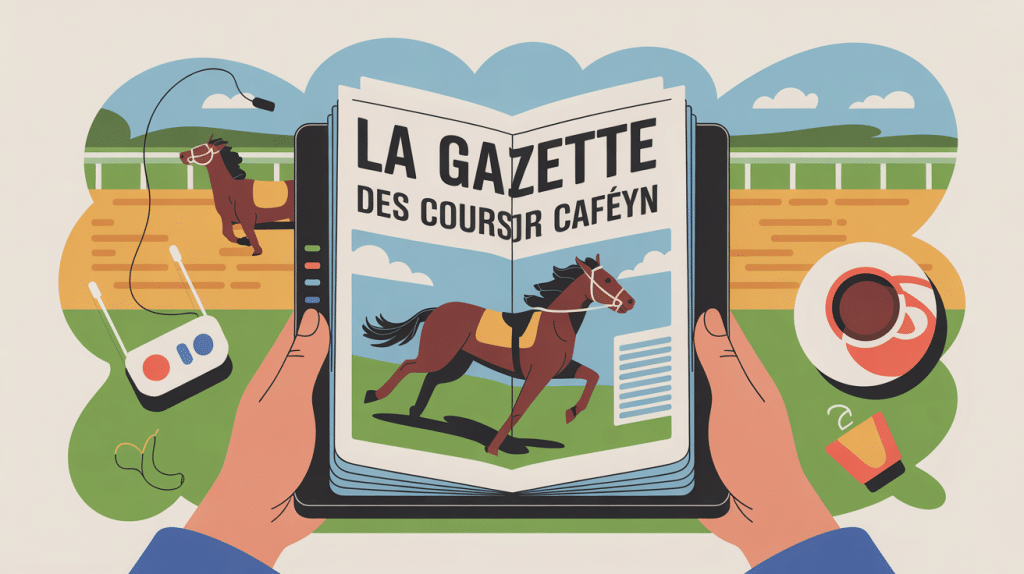 la gazette des courses cafeyn sur tablette illustration