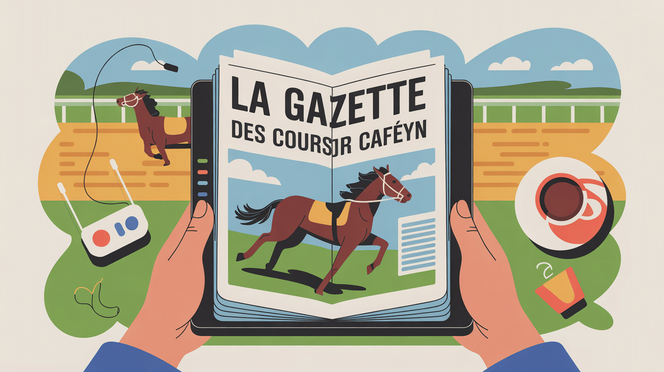 la gazette des courses cafeyn sur tablette illustration