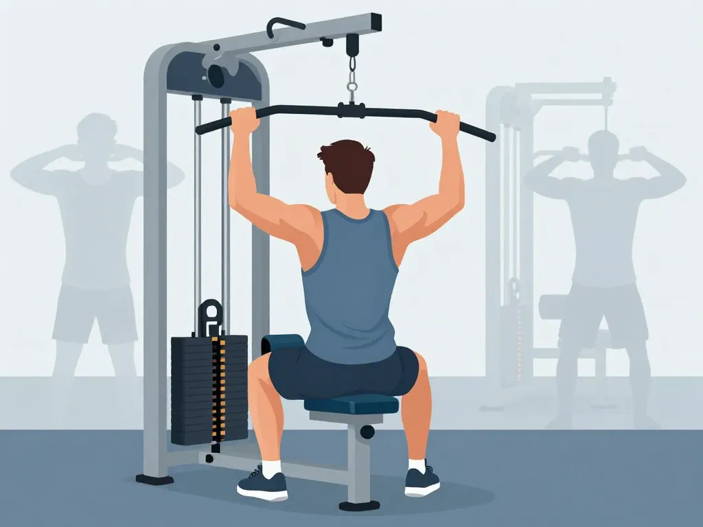 latissimus pull down posture correcte conseils sécurité