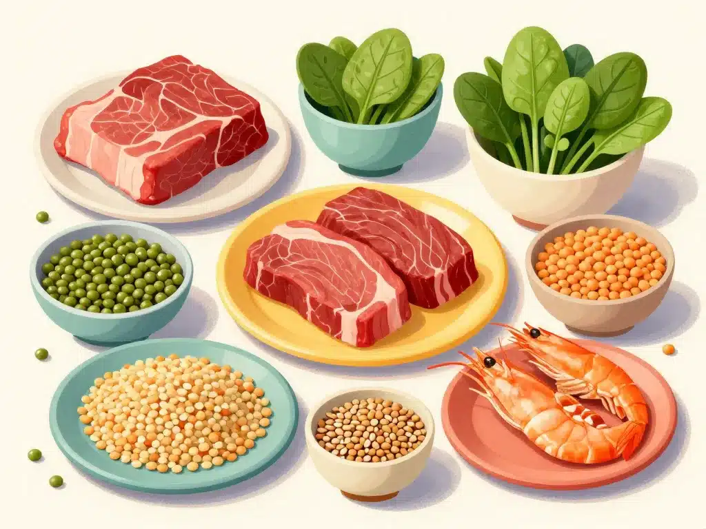 manque de fer quoi manger menu aliments riches fer