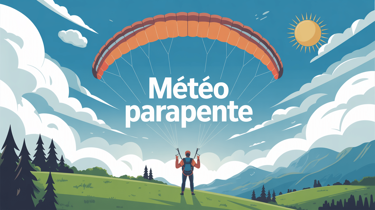 meteo parapente parapentiste sommet colline ciel nuages vent soleil