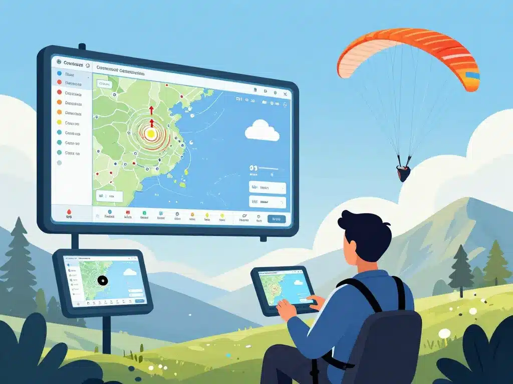meteo parapente pilote outils cartes vent webcams montagne