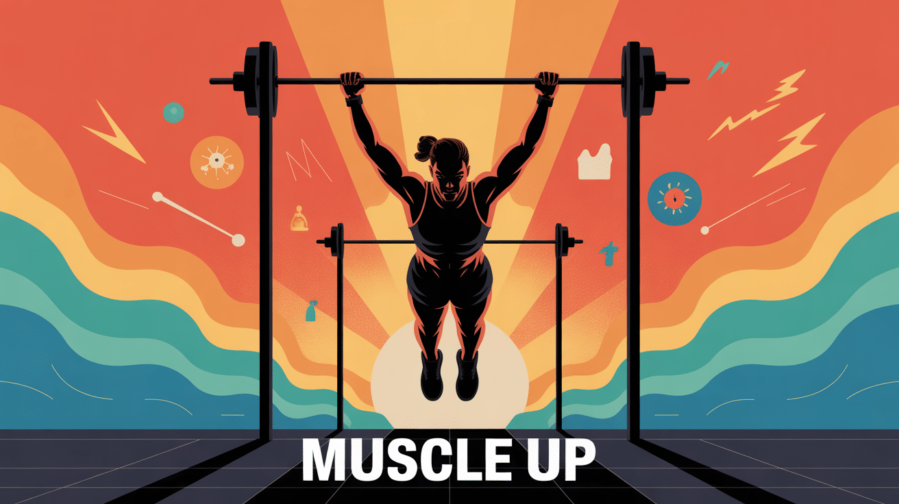 illustration muscle up progression et motivation