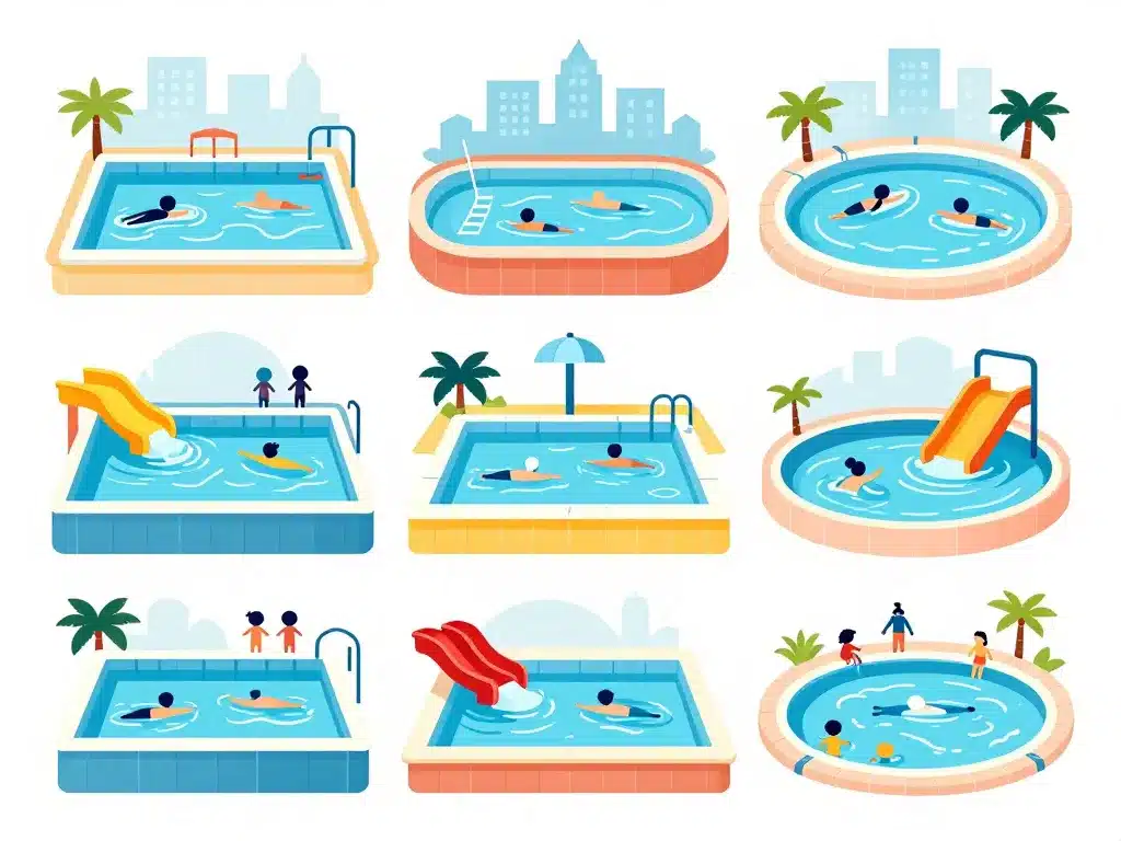 Vue d’ensemble des piscines Caen familles sportifs enfants