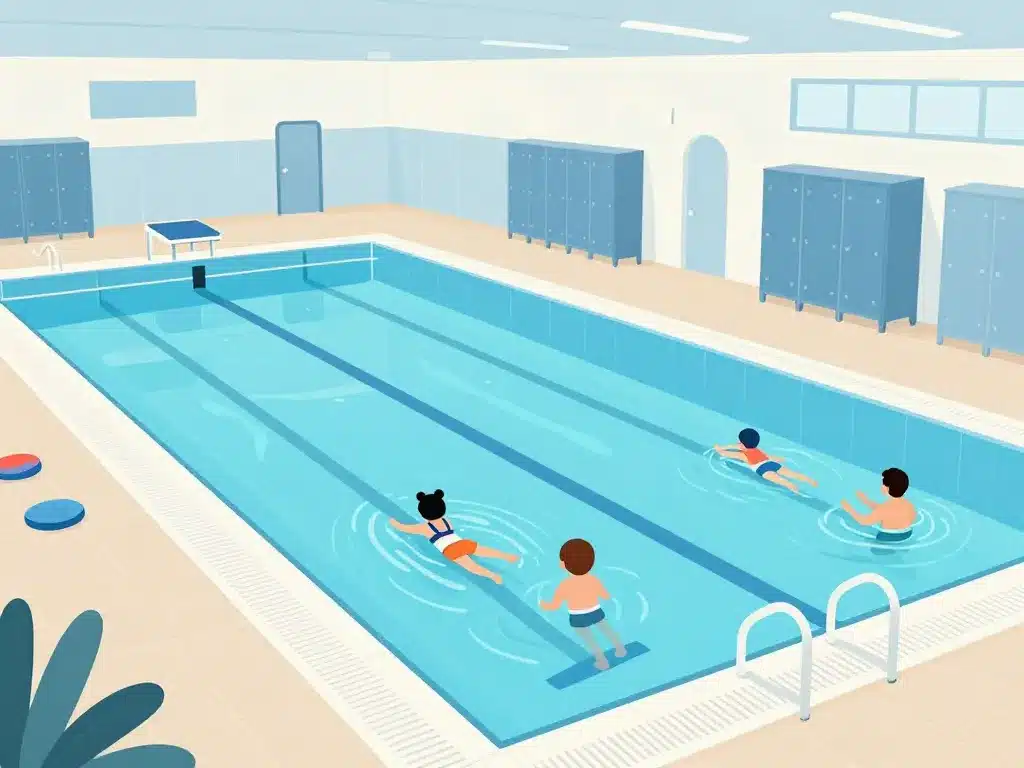 Intérieur piscine Chemin Vert Calais, équipements et bassin principal