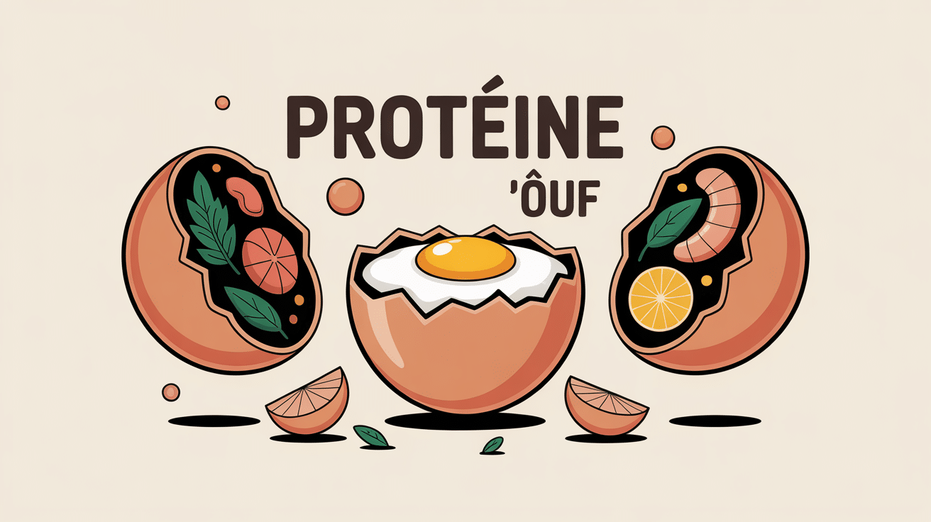 illustration proteine dans un oeuf nutrition santé