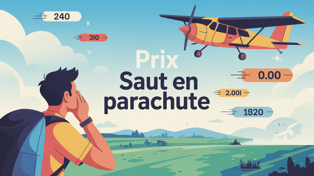 illustration saut en parachute prix France