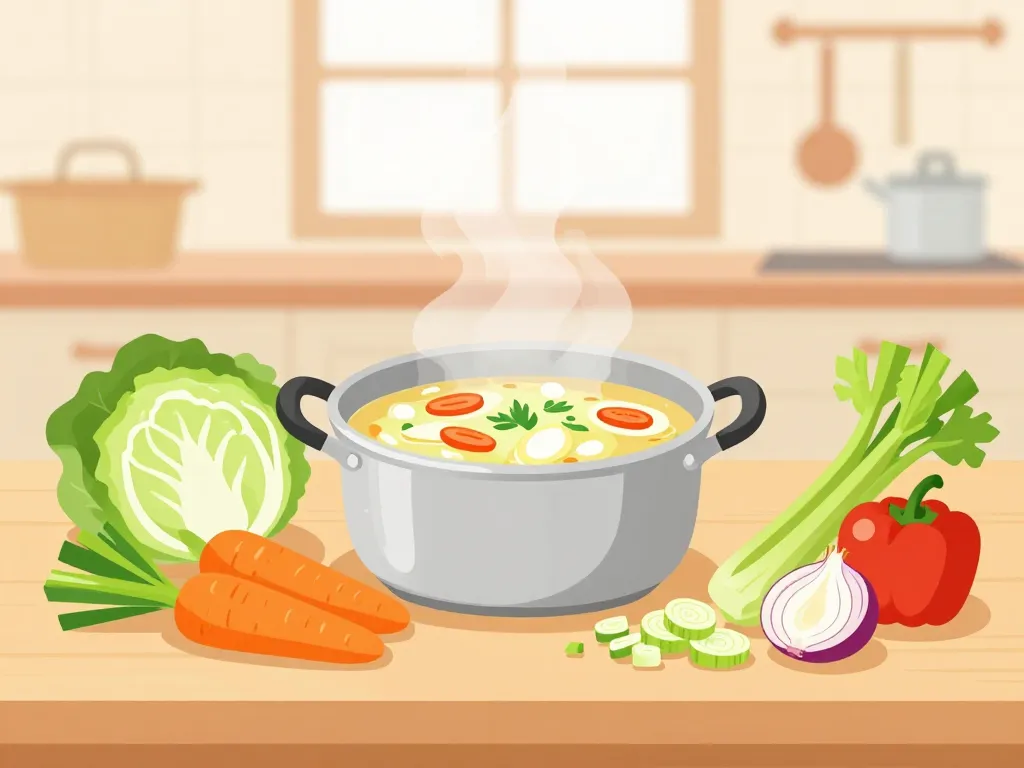 Soupe aux choux recette regime, ingrédients et préparation traditionnelle