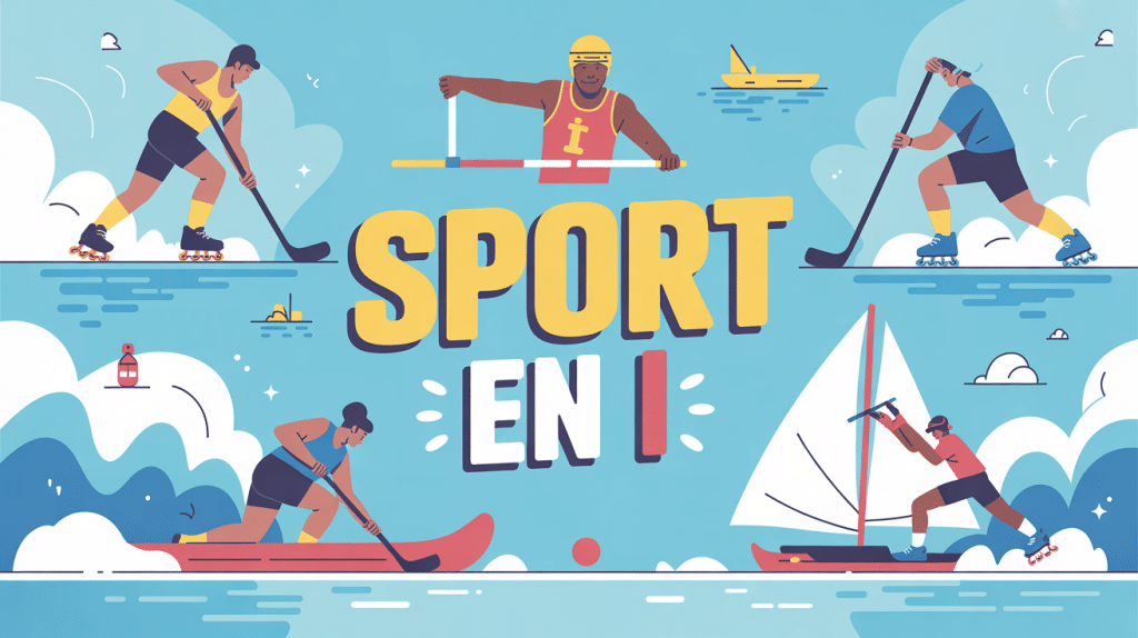 illustration colorée de sport en i