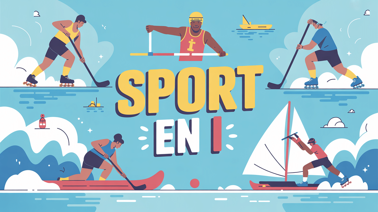 illustration colorée de sport en i