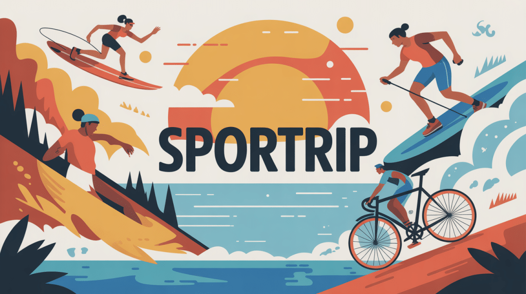 Sportrip événement sportif international visuel vectoriel