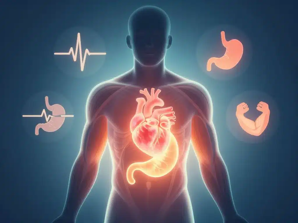 silhouette corps symptome de manque de magnesium coeur muscles digestion