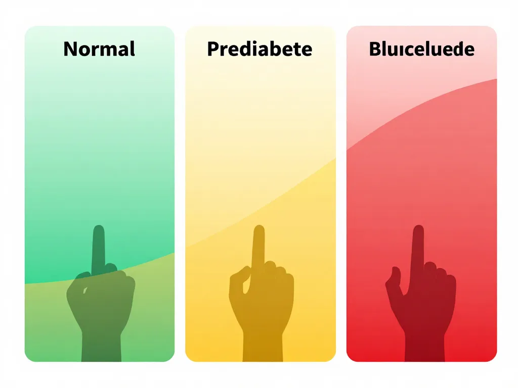 Taux de glycemie : tableau avec zones normale, prediabete et diabete
