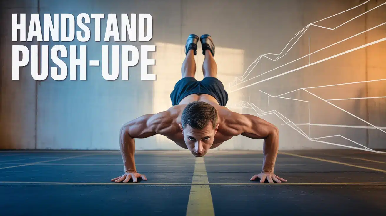athlète handstand up push-up mur
