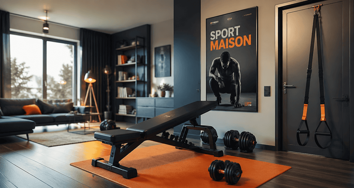 materiel sport maison dans salon moderne