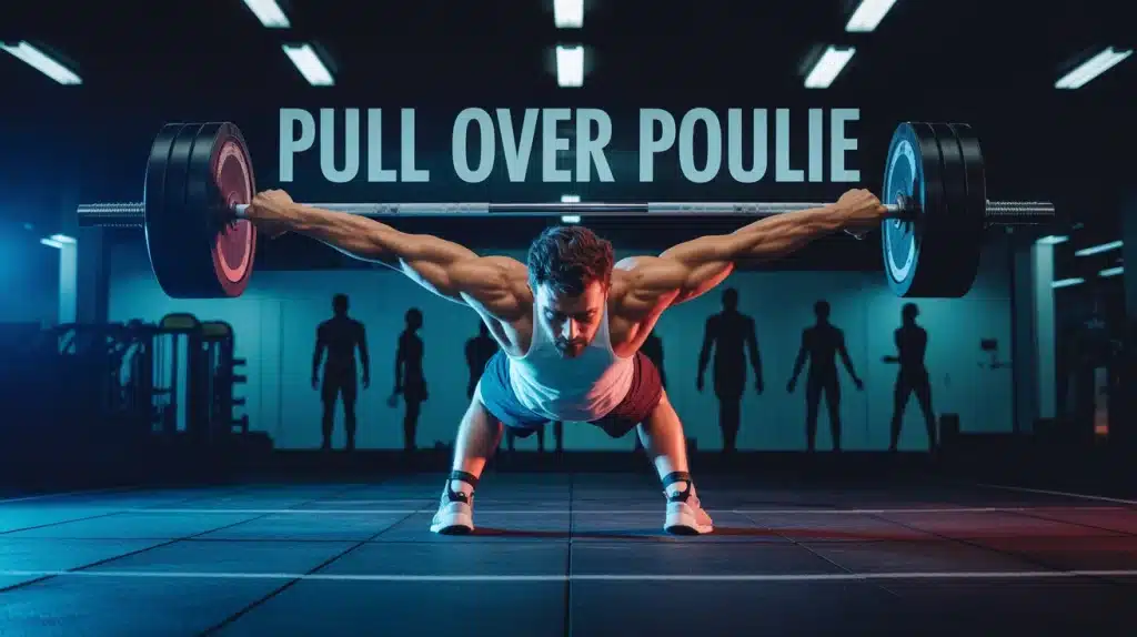 Athlète réalisant un pull over poulie