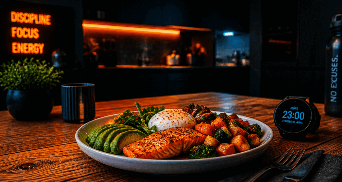 1 repas par jour combien de kilos perdus assiette saumon légumes