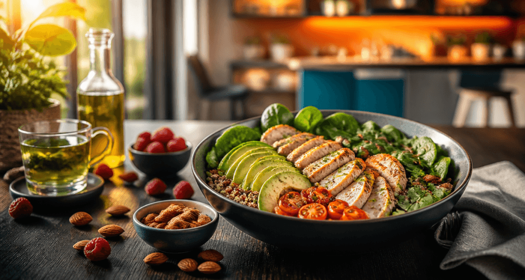 aliment pour perdre le ventre bol quinoa avocat poulet