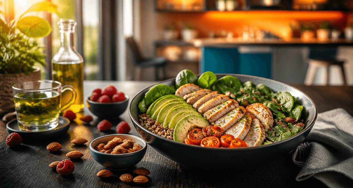 aliment pour perdre le ventre bol quinoa avocat poulet
